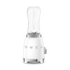 Smeg, Mini-blender Compact PBF01WHEU, 2 Niveaux de Vitesse, Blocage Moteur de Sécurité, 2 bouteilles de 600 ml Fournies, Base