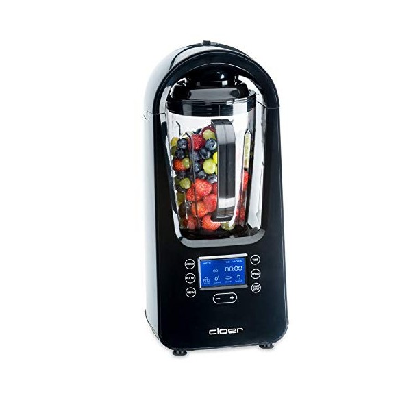 Cloer 6980 Blender sous vide, 1500 ml, récipient de stockage, programmes automatiques, fonction broyage de glace, fonction de