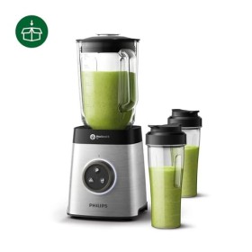 Philips Blender et Mixeur à Smoothies - 1400W, Pichet en Verre de 2L, Appli Recettes, Vitesse Variable, ProBlend 6 3D HR3655