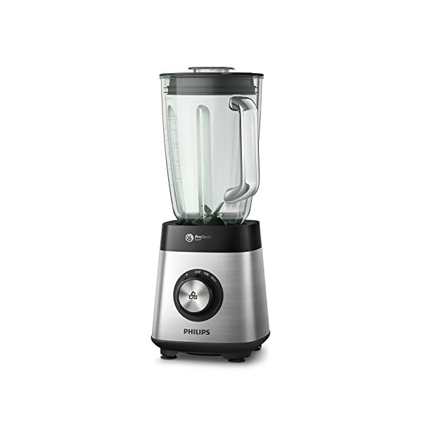 Philips Blender et Smoothie Maker - 1000W, Pichet en Verre 2L, HomeID App, Vitesse Variable, ProBlend Crush HR3573/90 