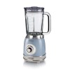 Ariete Mixeur en Verre Vintage 583, Blender Multifonctionnel avec 4 Lames, 4 Vitesses + Impulsion, Fonction Broyeur de Glace,