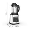Moulinex Blender chauffant, 1400 W, 10 programmes automatiques, Lames amovibles, Fonction nettoyage en profondeur, Panier vap