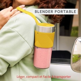 Moulinex Lightmix Blender portable, 300ml, Puissant, Rechargeable, Jaune Nest LM1C0210