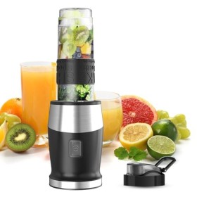 Blender Mixeur, 500W Blender Smoothie 24000 tours/min, Mini Mixeur Blender Portable avec sport bouteille portables de 570ml S