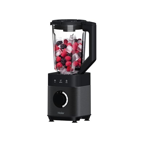 Haier I-Master Serie 5 Blender avec Broyeur à Glace, Smoothie, 5 Vitesses Variables, Fonction Pulse, Auto-Nettoyage, Bol en V