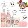 Cadeau Maman: Coffret Cadeau Femme Soin 1 Gel Douche, 1 Creme Main, 1 savon, 1 Lait Corps Fabrication Française/ Parfum Fleur