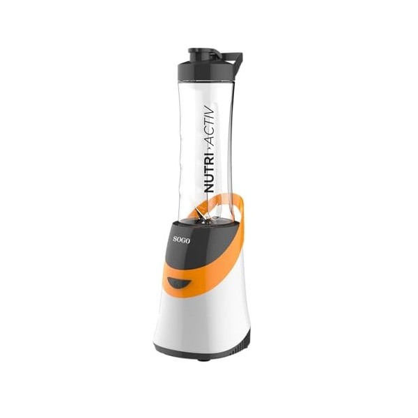 SOGO SS-5515-O Machine à mixer Nutri Activ 350 W. Comprend une carafe portable, sans BPA de 0,6 L. Mixeur Smoothies Couleur :