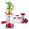 GOURMETmaxx Mr. Magic Mixer | Smoothie Maker avec paquet daccessoires XXL | 18 pièces | Blender avec couvercles anti-fuite p