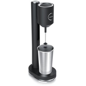 Arendo - Milkshaker, Mixeur à Boissons, Mixeur électrique pour milkshakes, Mixeur à milkshake, frappés, Gobelet en inox 500 m