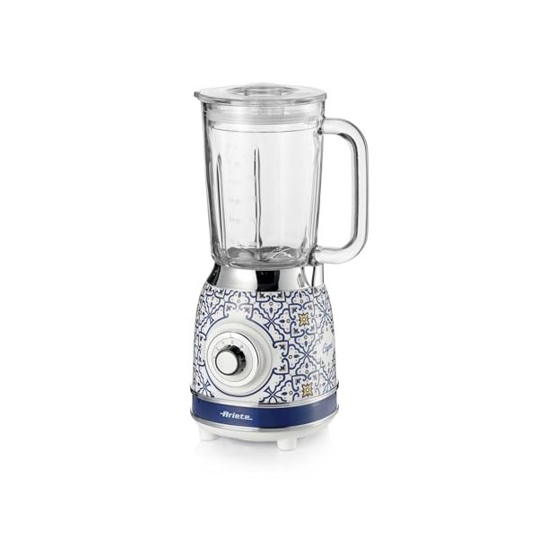 Ariete 583 Capri Blender avec gobelet en verre de 1,5 l, 4 lames en acier inoxydable, 4 vitesses + impulsion, 1000 W