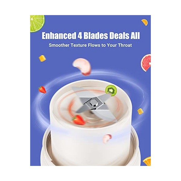 EASEHOLD Presse-agrumes portable, 470 ml, blanc et rouge