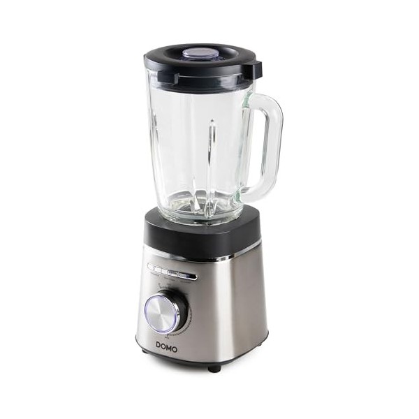 DOMO DO740BL Blender avec bol en verre de 1,75 L - Inox - 1400 W