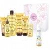 Evoluderm - Coffret Cadeau Bain Femme - Soins Corps & Cheveux au Monoï de Tahiti - 7 Produits - Box Flower - Idée Cadeau - Co