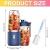 Blender Portable, Afenau 400ML Smoothie Mixer avec brosse et gobelet de rechange, Mini Blender Smoothie, Mixeur Portable pour