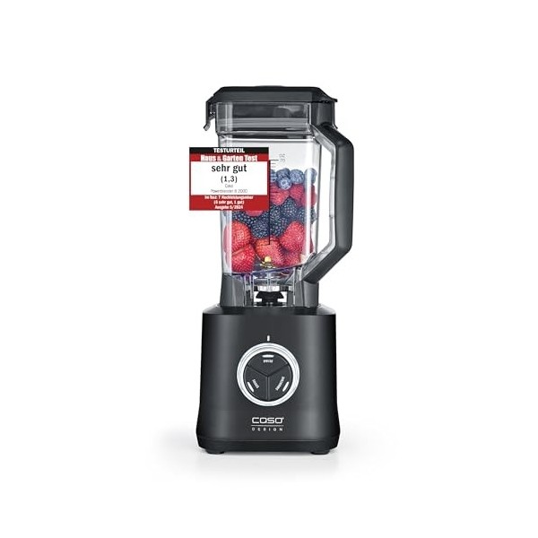 CASO Power Blender B 2000 Mixeur professionnel 30 000 tr/min, 2 000 W, bol de mélange Tritan incassable 2 l , sans BPA, fonc