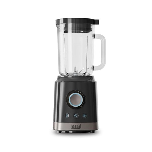 Black+Decker - Blender BXJB2000E 2000W | Carafe en Verre 1,8L | Lames en Acier Inox | Fonctions Turbo | Smoothie | Glace Pilé