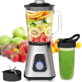iceagle Blender Mixeur 1300W - 2-in-1 Blender Professionnel avec Bol verre 1,5 L & Tasse 600ml | Robots Multifonctions pour S