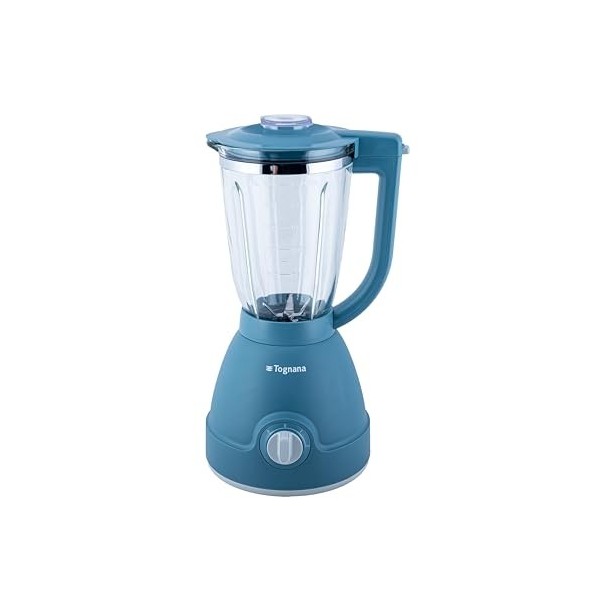 Tognana Iridea, Mixeur Électrique, Verre-Plastique-Acier Inoxydable, Bleu Sucre