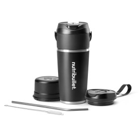nutribullet Flip, Mixeur Portable avec Tasse Isolante de 590ml, Maintien Froid pendant 24h, Mixe la Glace, Inclus Couvercle e