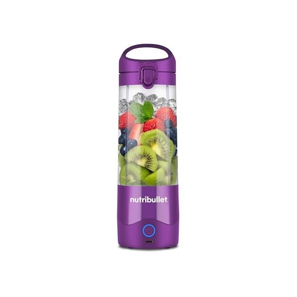 nutribullet Flip, Mixeur Portable avec Tasse Isolante de 590ml, Maintien Froid pendant 24h, Mixe la Glace, Inclus Couvercle e