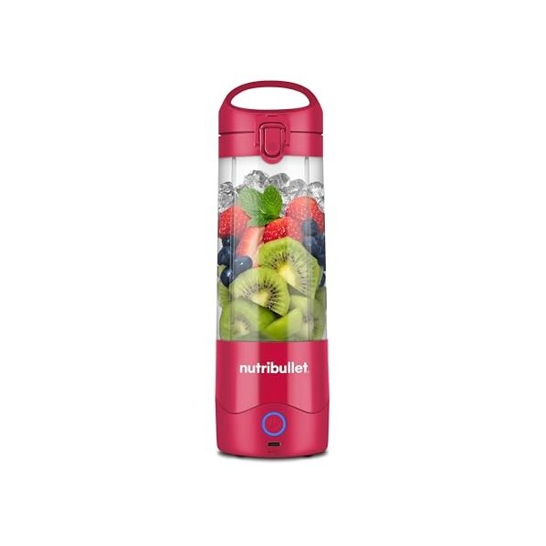 nutribullet Flip, Mixeur Portable avec Tasse Isolante de 590ml, Maintien Froid pendant 24h, Mixe la Glace, Inclus Couvercle e