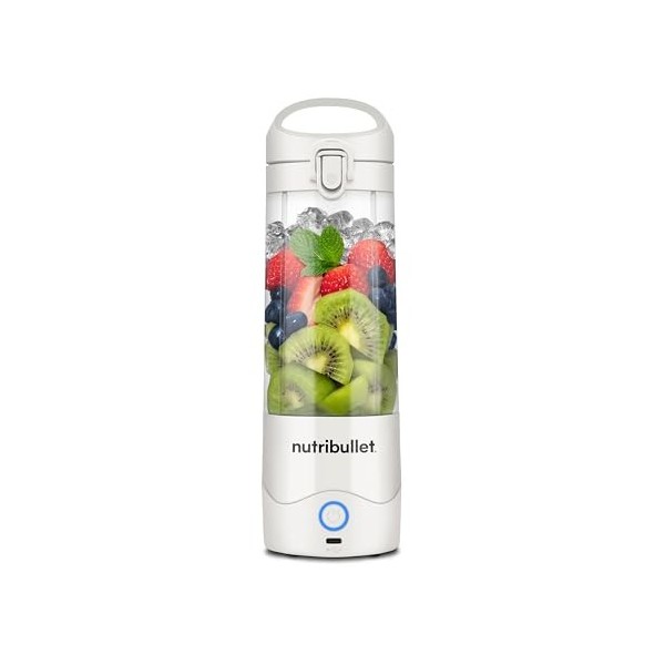 nutribullet Flip, Mixeur Portable avec Tasse Isolante de 590ml, Maintien Froid pendant 24h, Mixe la Glace, Inclus Couvercle e...