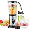 Uten Blender à Smoothie 2 L, Mixeur de Cuisine 1800 W, Impulsion et 5 Vitesses, Mixer sur Pied avec Bocal en Verre, Boîtier e