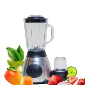 2 en 1 Blender Blend Wave Steel noi - Acier inoxidable et verre - Puissance 1500W - 5 vitesses et fonction Pulse - 1,5L