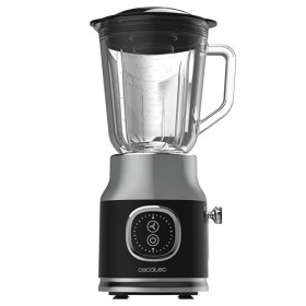 Cecotec Blender Mixeur RetroTwist Black. Puissance Maximale 800 W, Bol en Verre d’une Capacité de 1 L, 4 Lames avec Revêtemen