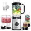 Sangcon Blender Mixeur 5 En 1,Blender Smoothie 500w Robot Culinaire Pour Shakes Et Smoothies, Viande HachéE,3 RéGlages De Vit