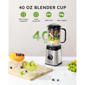 Sangcon Blender Mixeur 5 En 1,Blender Smoothie 500w Robot Culinaire Pour Shakes Et Smoothies, Viande HachéE,3 RéGlages De Vit