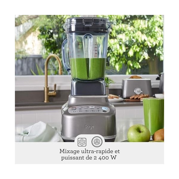 Sage - The Q - Quick Super Blender - Puissance 2400W, 4 Programmes à Touche Unique, 5 Réglages de Vitesse - Capacité 2L - Hic