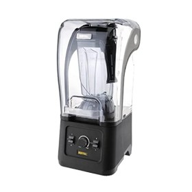 Buffalo Blender professionnel puissant 1,68 kW avec capot dinsonorisation 2,5 litres, Plastique sans BPA, Moteur à vitesse v