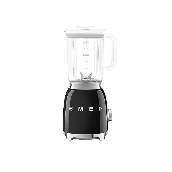 Smeg, Blender BLF03BLEU 1,5 L, 4 Vitesses, 4 Fonctions Smoothie, Pulse, Glace Pilée et Autonettoyant, Bloc Moteur et Bouchon 