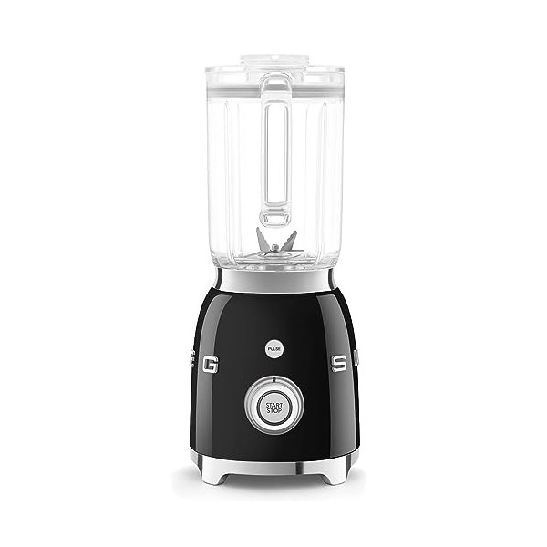 Smeg, Blender BLF03BLEU 1,5 L, 4 Vitesses, 4 Fonctions Smoothie, Pulse, Glace Pilée et Autonettoyant, Bloc Moteur et Bouchon 