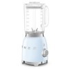 Smeg, Blender BLF03PBEU 1,5 L, 4 Vitesses, 4 Fonctions Smoothie, Pulse, Glace Pilée et Autonettoyant, Bloc Moteur et Bouchon 