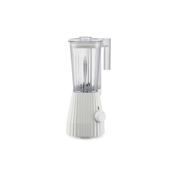 Alessi Plissé MDL09 W - Mixeur Design avec Carafe Graduée, Résine Thermoplastique, Prise Européenne 700W, 1.5l, Blanc