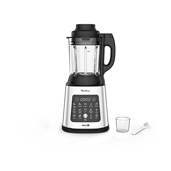 Moulinex Perfect Mix+ LM835D Mélangeur de verre 1400 W mode manuel autoclean, carafe en verre, acier inoxydable