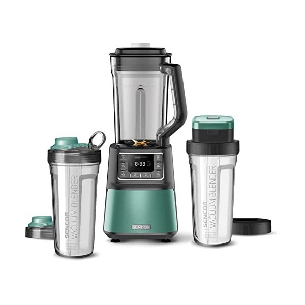 SENCOR 7872BL SBU 7871GR Super mixeur automatique sous vide, 1500 W, smoothie, 8 lames en titane, 7 programmes, turquoise, pl