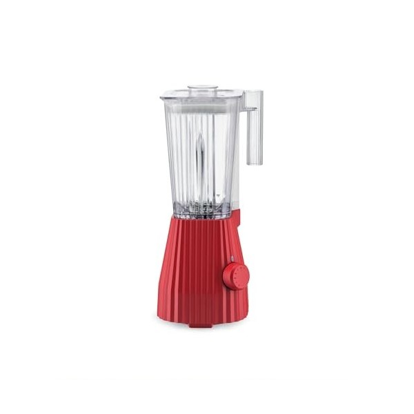 Alessi Plissé MDL09 R - Blender Design avec Carafe Graduée, Résine Thermoplastique, Prise Européenne 700W, 1.5l, Rouge