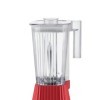 Alessi Plissé MDL09 R - Blender Design avec Carafe Graduée, Résine Thermoplastique, Prise Européenne 700W, 1.5l, Rouge