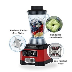 BioloMix Mixeur 2200W SmoothieMixer, fonction autonettoyante, minuterie intégrée, mixeur haute performance avec réservoir de 