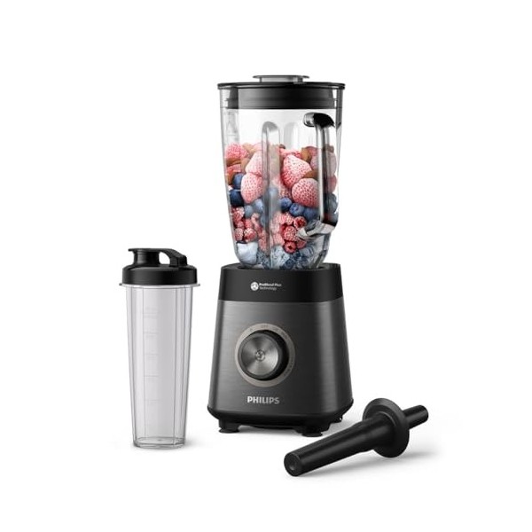Philips Série 5000 Blender, Moteur ProBlend Plus 1200 W, Préparation de Smoothies Épais à Base de Fruits Surgelés, Capacité d