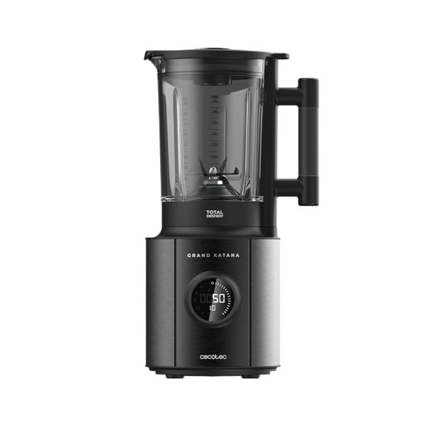 Cecotec Blender Glass Grand Katana 2700MAX Total Destroy Screen B. Mixeur Max Power 2700W, Affichage Digital, 8 Lames avec Re