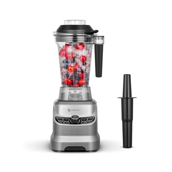 AMZCHEF Blender Mixeur à 8 Vitesses Sélectionnables | 1800W Puissant High Speed Mixer Blender Professionnel | Blender Bol 1,8