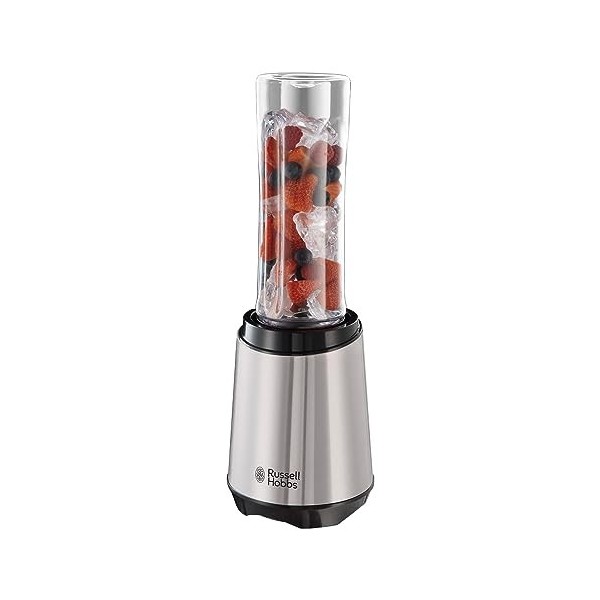 Russell Hobbs Blender & Mixeur Smoothie [Puissant & simple] Mix&Go 23500 tr/min, démarrage auto. par pression, 1x gourde por
