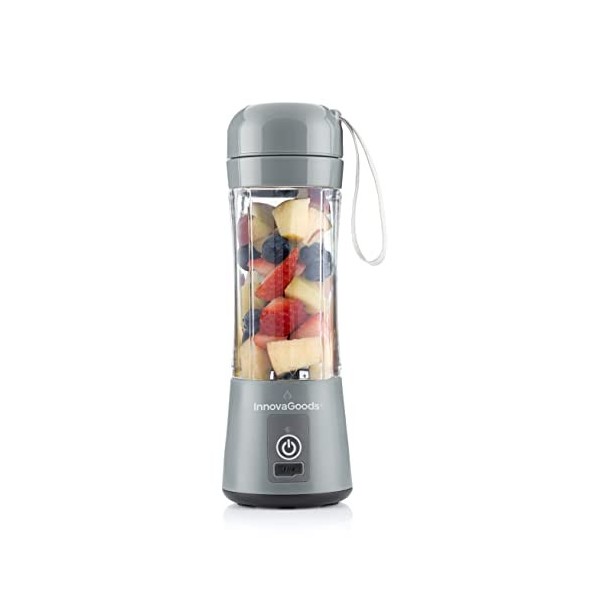 InnovaGoods® Mixer à Smoothie portable, Mixeur blender de 380 ml de capacité et 17000 tr/min. Mixeurs pour jus et smoothies,