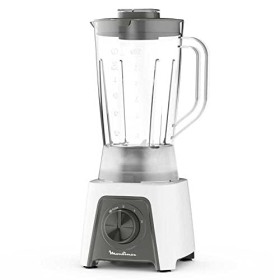 Moulinex Blendeo+ LM2C01 Mélangeur de verre 450 W, capacité de 1,5 L, acier inoxydable, mixeur 2 vitesses, pique à glace, lam