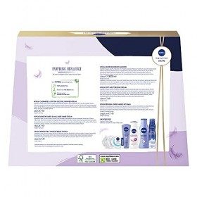 NIVEA Coffret cadeau Pampering Indulgence, contenant 7 produits hydratants et nourrissants, pour femme