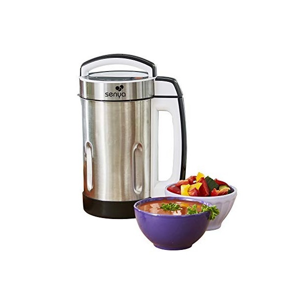 Senya Blender Chauffant, Mixeur Electrique Multifonction INOX, Cook & Heat, Multifonction Soupes - Smoothies - Compotes 1.6L 